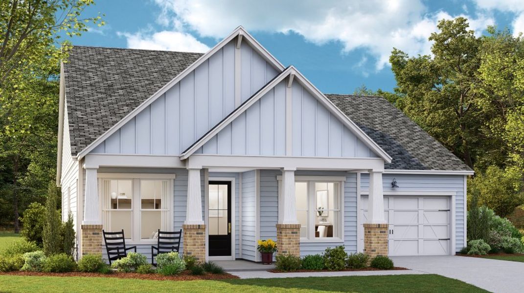 Representative exterior photo of a completed home built from the Montgomery by Lennar in Carnes Crossroads: Coastal Collection, Summerville, SC (Image 24).