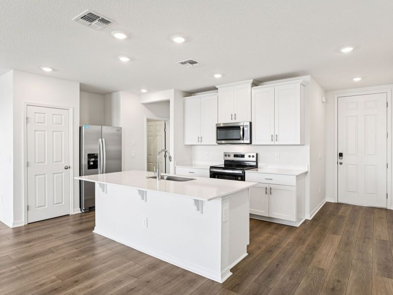 Furnished interior view inside a new home in The Meadow at Crossprairie Townes, St. Cloud (Image 4). Furnished interior view inside a new home in The Meadow at Crossprairie Townes, St. Cloud (Image 4).