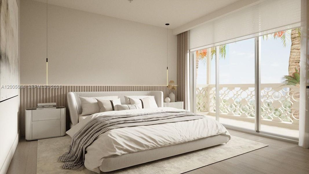 Furnished interior view inside a new home in , Miami Beach (Image 13).