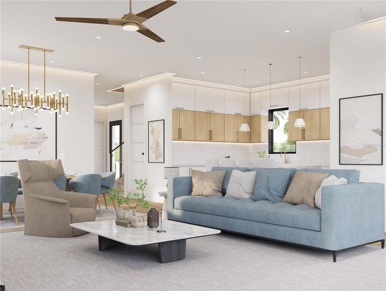 Furnished interior view inside a new home in , Madeira Beach (Image 5).