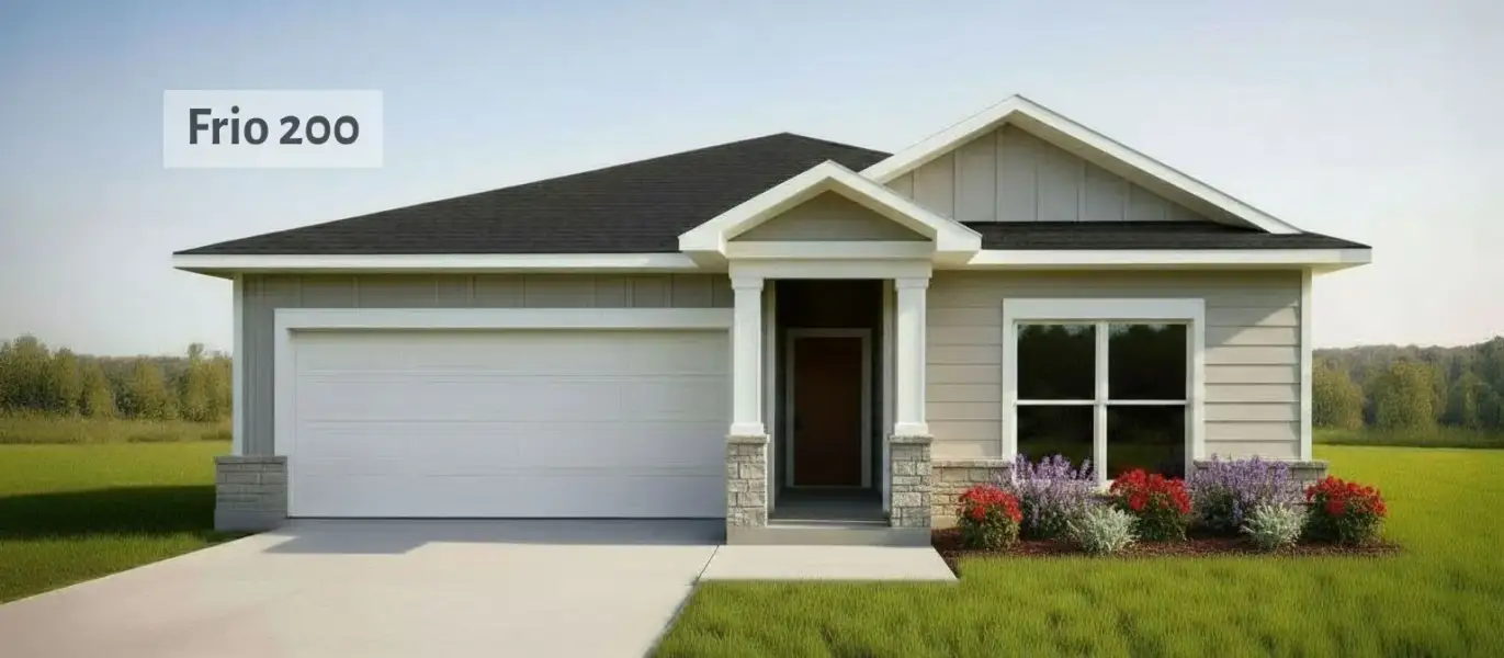 Front exterior of a new home in Hillside Village, Temple, TX, highlighting curb appeal (Image 1). Front exterior of a new home in Hillside Village, Temple, TX, highlighting curb appeal (Image 1).