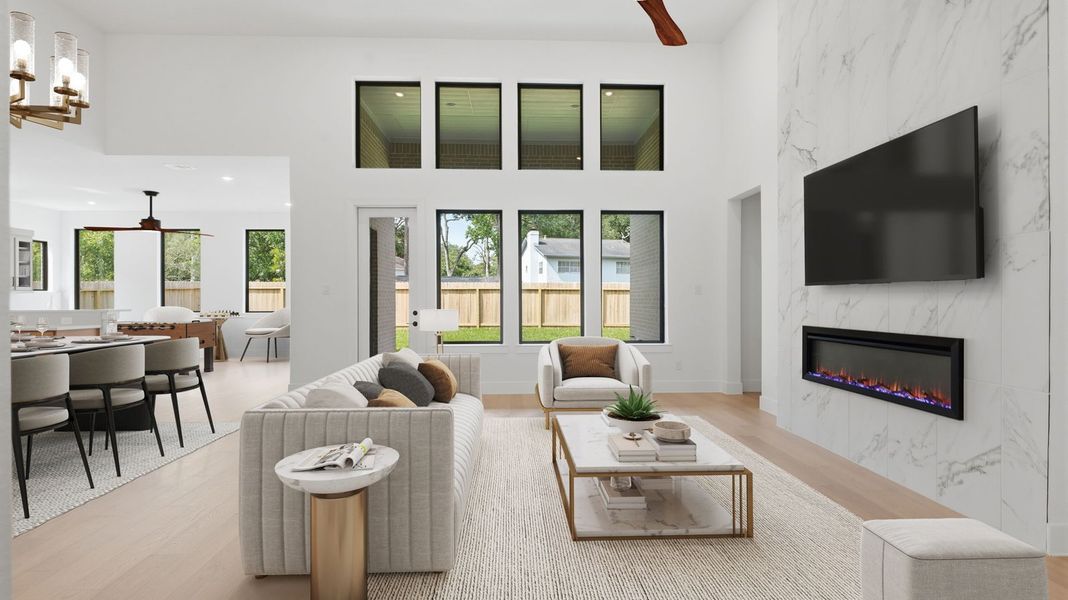 Furnished interior view inside a new home in Friendswood Trails 70' Homesites, Friendswood (Image 6).