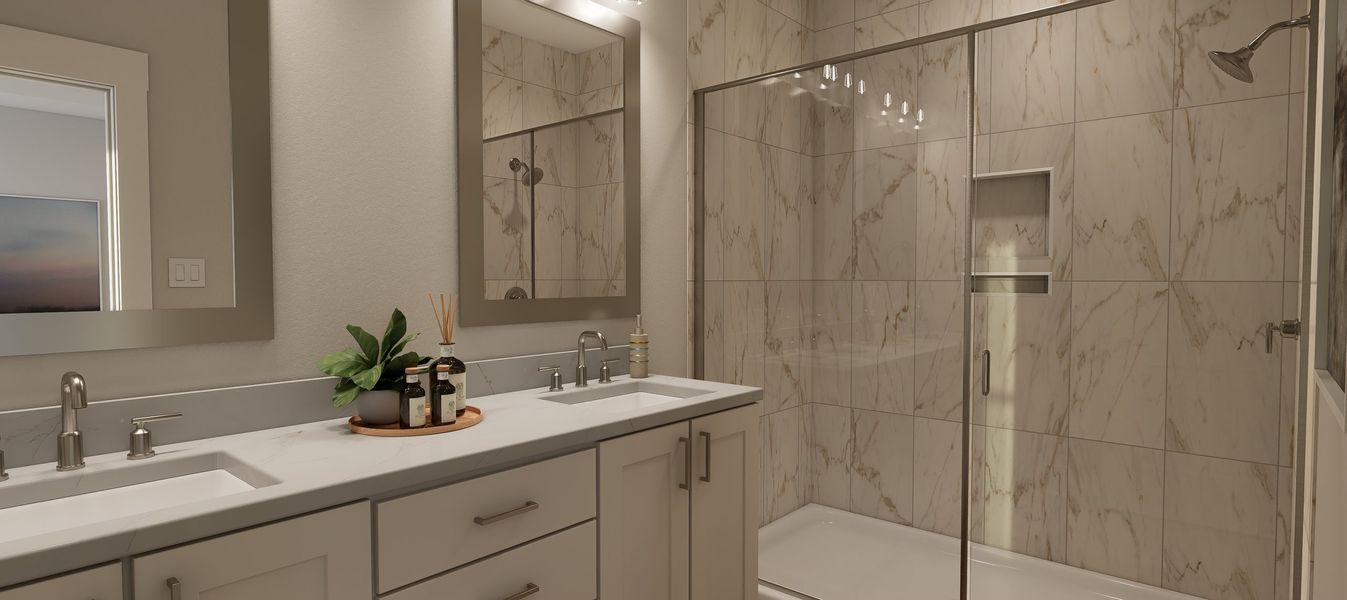 Representative furnished interior of a home built from the Bella by Baker Residential in Atwater Station - Village Collection, Fuquay Varina (Image 12).