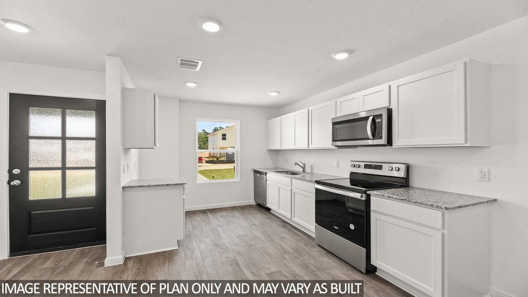 Furnished interior view inside a new home in William Trails, Willis (Image 4). Furnished interior view inside a new home in William Trails, Willis (Image 4).