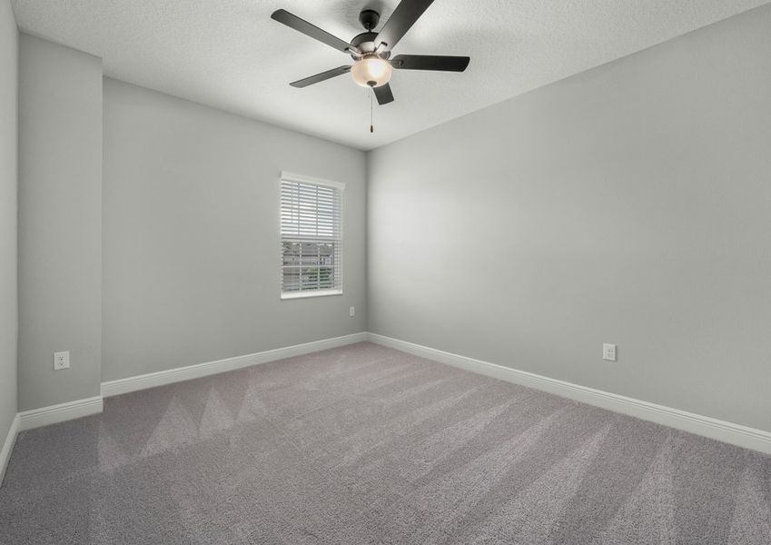 Each bedroom featues lush carpet flooring