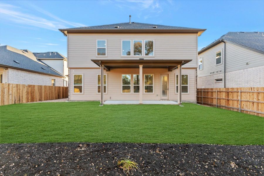 Exterior details and patio area of a home in Barksdale, Leander (Image 19).