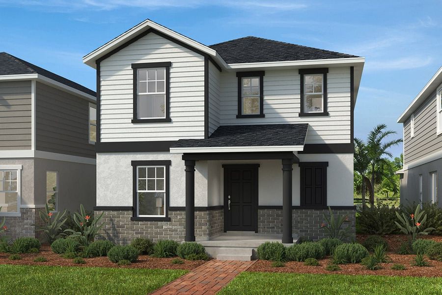 Representative exterior photo of a completed home built from the 2039 by KB Home in Cypress Bluff I, Groveland, FL (Image 5).