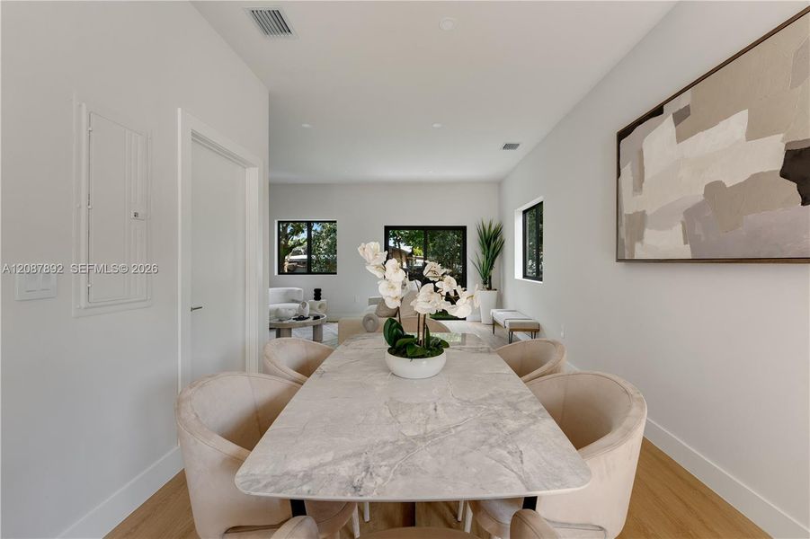 Furnished interior view inside a new home in , Miami (Image 10).