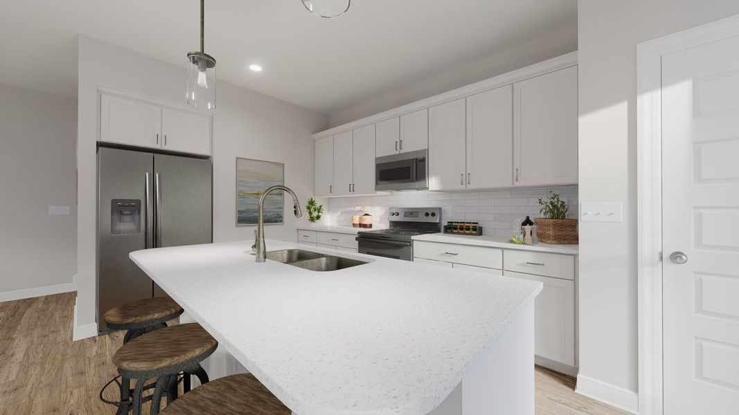 Representative furnished interior of a home built from the Grayson by Parkside Builders in Anderson Park, Hendersonville (Image 7).