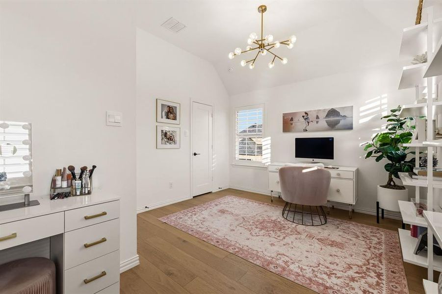Furnished interior view inside a new home in , The Colony (Image 34).