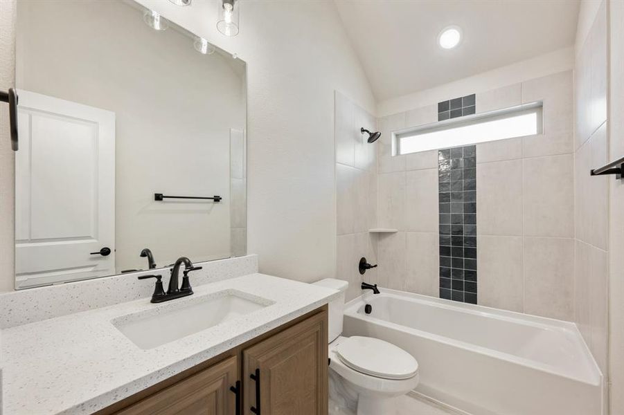 Furnished interior view inside a new home in Parks at Panchasarp Farms 55-60, Burleson (Image 15).