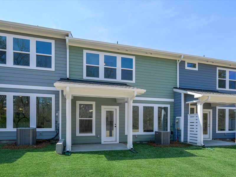 Exterior details and patio area of a home in Westview Towns, Waxhaw (Image 4). Exterior details and patio area of a home in Westview Towns, Waxhaw (Image 4).