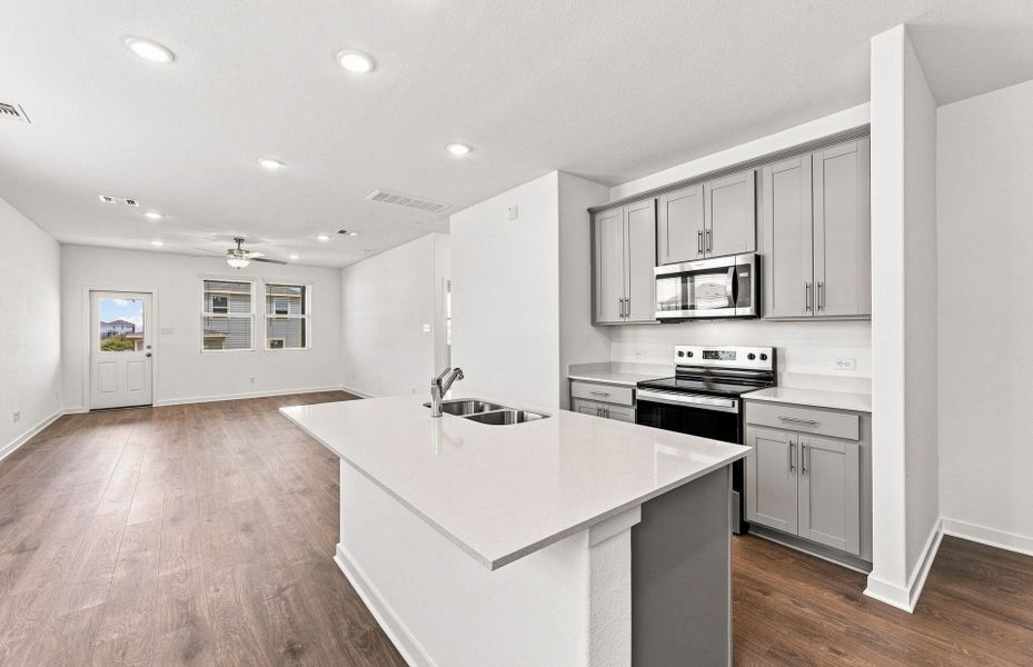 Furnished interior view inside a new home in Sonterra, Jarrell (Image 11).