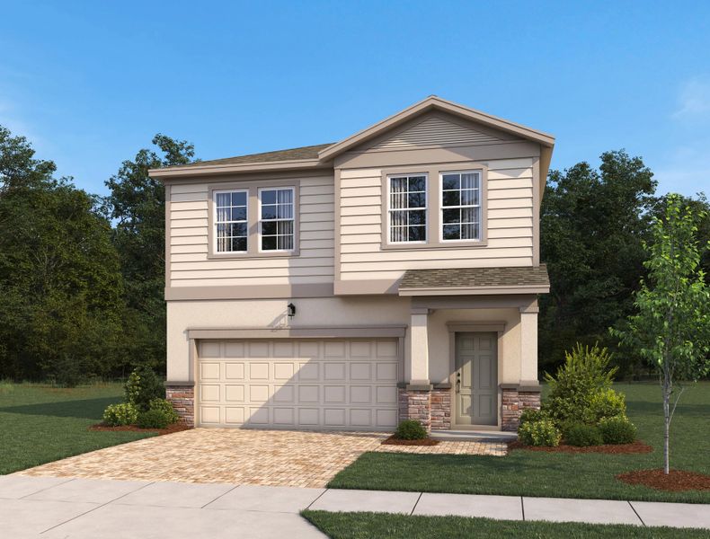 Representative exterior photo of a completed home built from the Rangeley by Ashton Woods in Catamaran Cove Signature, Rockledge, FL (Image 5).