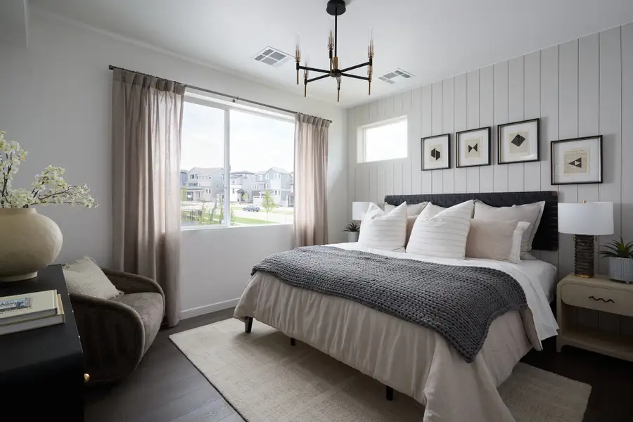 Furnished interior view inside a new home in Lyric at RidgeGate Condos, Lone Tree (Image 6).