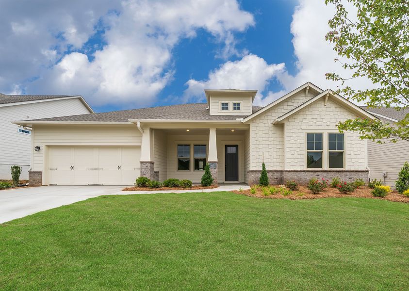 Representative exterior photo of a completed home built from the The Boylston by David Weekley Homes in Old Mill Preserve, Dallas, GA (Image 1).