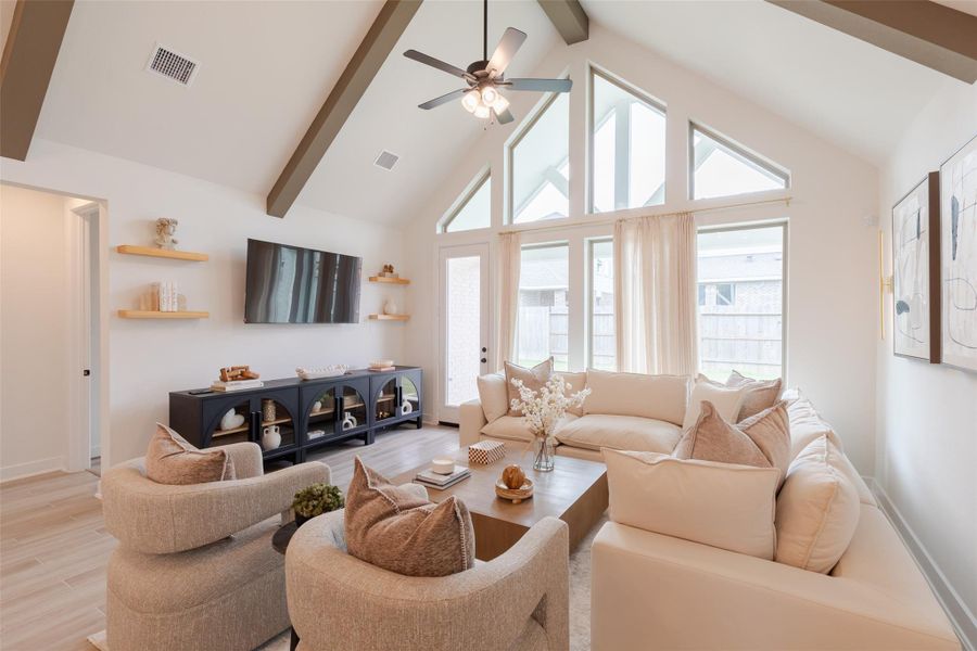 Primary entrance to the left