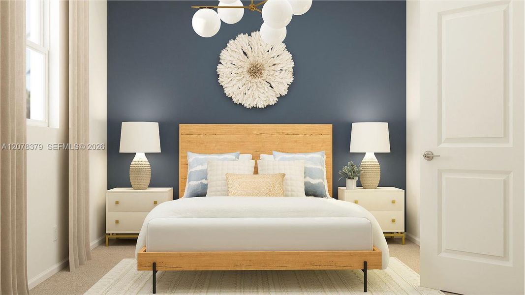 Furnished interior view inside a new home in Del Mar, Miami (Image 7).