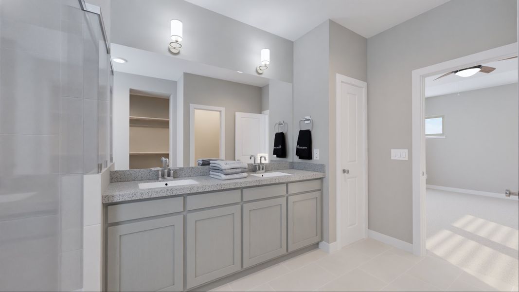 Representative furnished interior of a home built from the Newport by Tricoast Homes in Summer Place  35', Montgomery (Image 41).