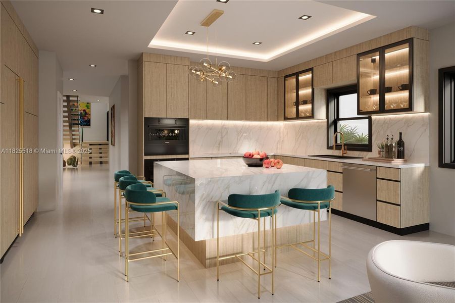 Furnished interior view inside a new home in , Miami (Image 6).