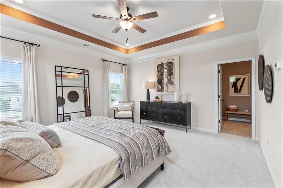Furnished interior view inside a new home in Trinity Station, Auburn (Image 30).