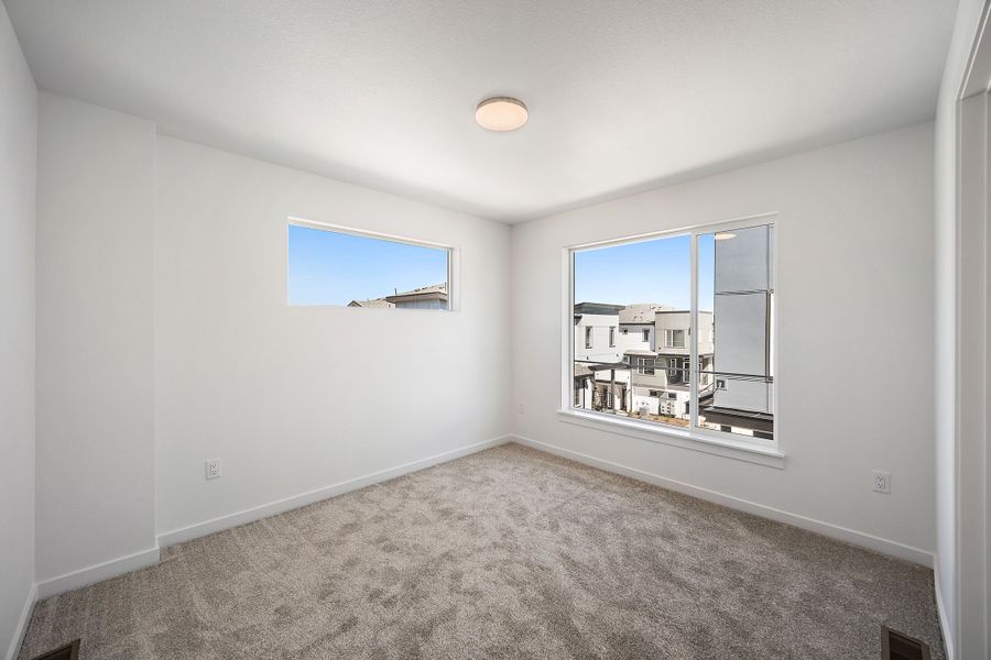 Spacious, unfurnished interior of a new home in Lyric at RidgeGate Townhomes, Lone Tree (Image 18). Spacious, unfurnished interior of a new home in Lyric at RidgeGate Townhomes, Lone Tree (Image 18).