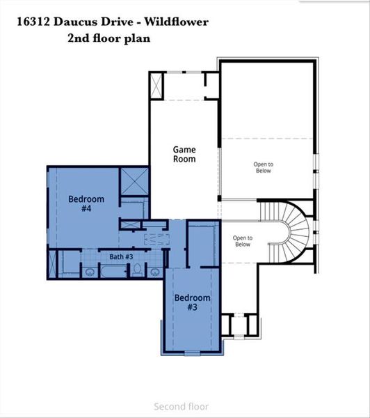 16312 Daucus  2nd floor plan