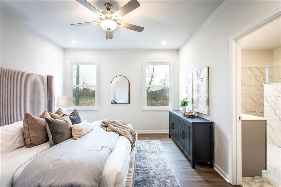 Furnished interior view inside a new home in Towne Village at Suwanee Dam, Sugar Hill (Image 3).