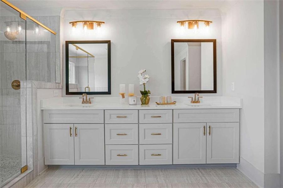 Furnished interior view inside a new home in Steeplechase, Hoschton (Image 30).