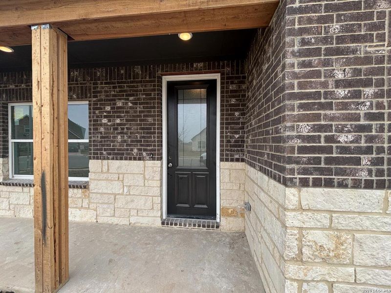 Exterior details and patio area of a home in The Heights at Saddlebrook Ranch 60's, Schertz (Image 13). Exterior details and patio area of a home in The Heights at Saddlebrook Ranch 60's, Schertz (Image 13).