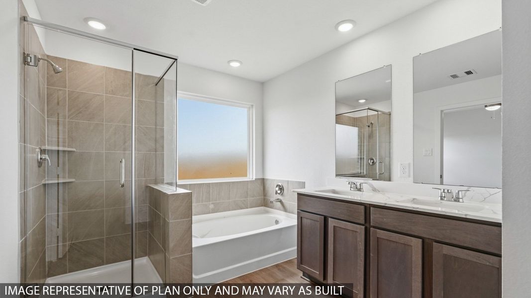 Furnished interior view inside a new home in Sunterra Lakes, Katy (Image 9).