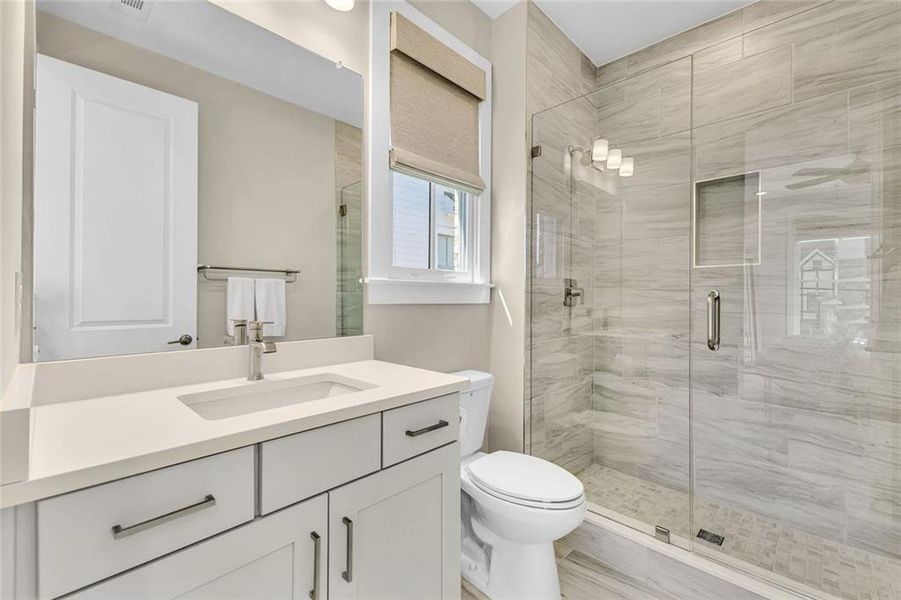 Furnished interior view inside a new home in Manning on the Square, Alpharetta (Image 27).