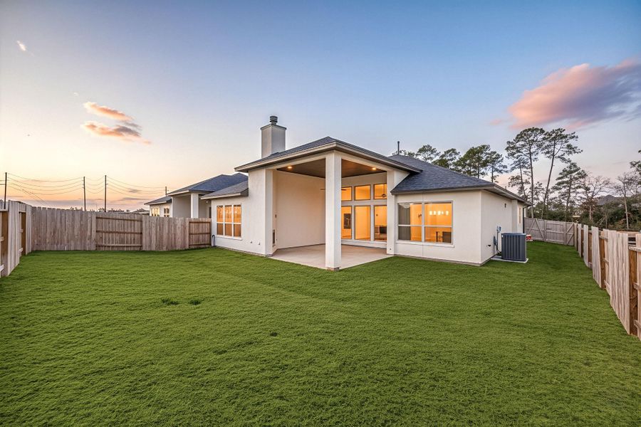 Exterior details and patio area of a home in Audubon 60’s, Magnolia (Image 4).