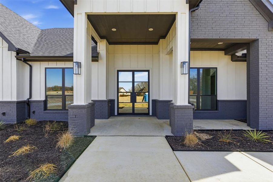 Exterior details and patio area of a home in , Fort Worth (Image 3). Exterior details and patio area of a home in , Fort Worth (Image 3).