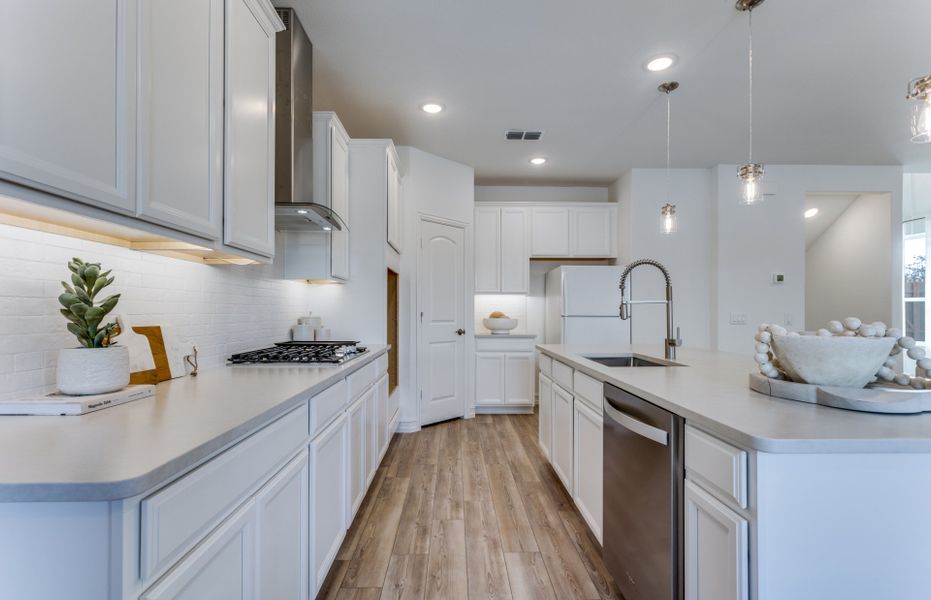 Abundant cabinet space in kitchen