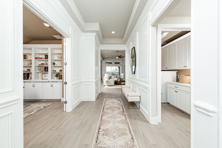 Representative furnished interior of a home built from the Mckinney by Beazer Homes in Ellwood, Iowa Colony (Image 4).