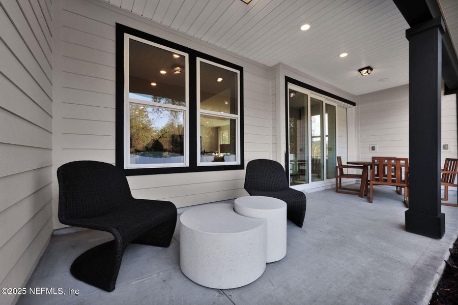 Exterior details and patio area of a home in Westerly Park at Wildlight, Yulee (Image 2).