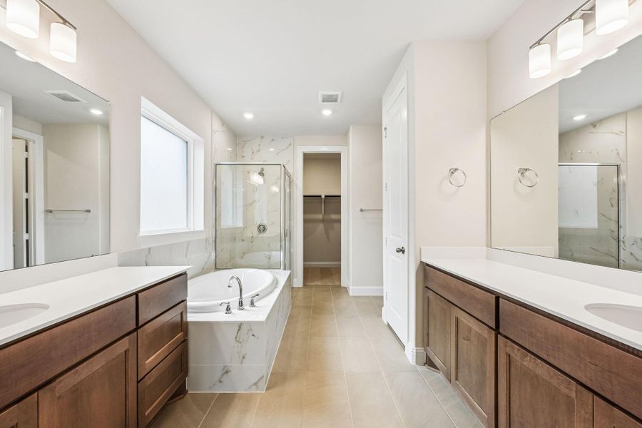 Furnished interior view inside a new home in Woodhavyn 50', Magnolia (Image 11).