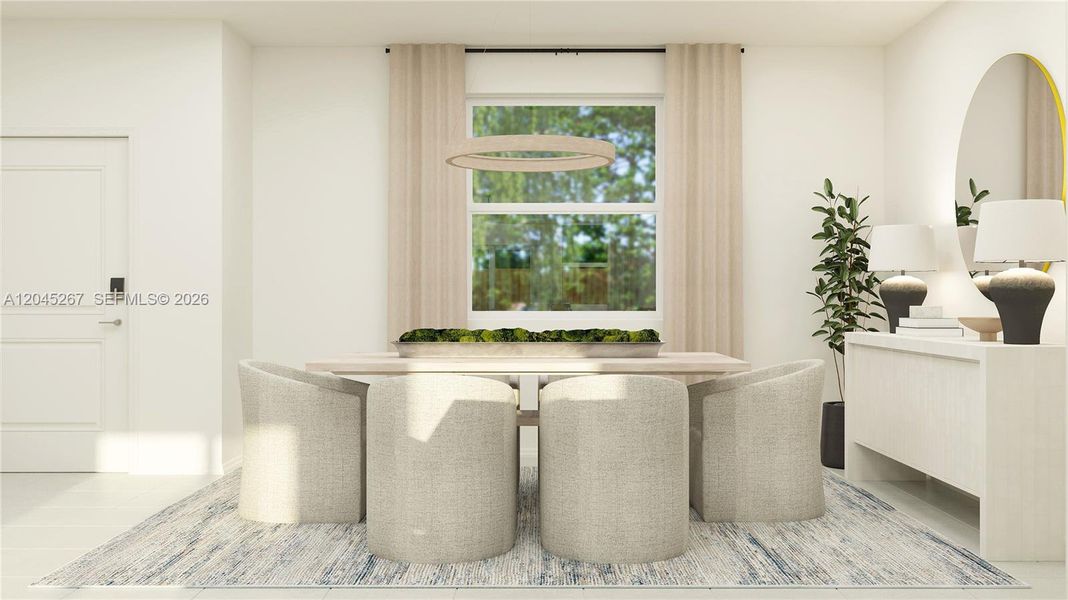 Furnished interior view inside a new home in Le Jardine, Florida City (Image 8).