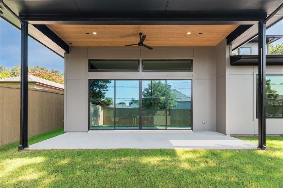 Exterior details and patio area of a home in , Dallas (Image 3). Exterior details and patio area of a home in , Dallas (Image 3).