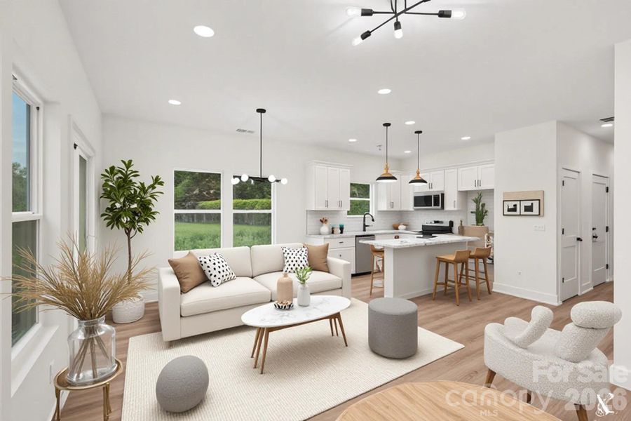Furnished interior view inside a new home in , Charlotte (Image 5).