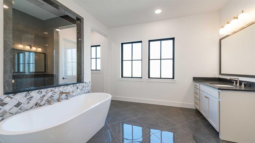 Furnished interior view inside a new home in Fields 60', Frisco (Image 12). Furnished interior view inside a new home in Fields 60', Frisco (Image 12).