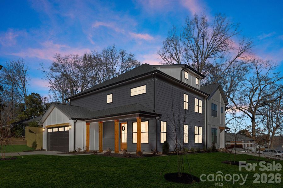 Front exterior of a new home in , Charlotte, NC, highlighting curb appeal (Image 26).