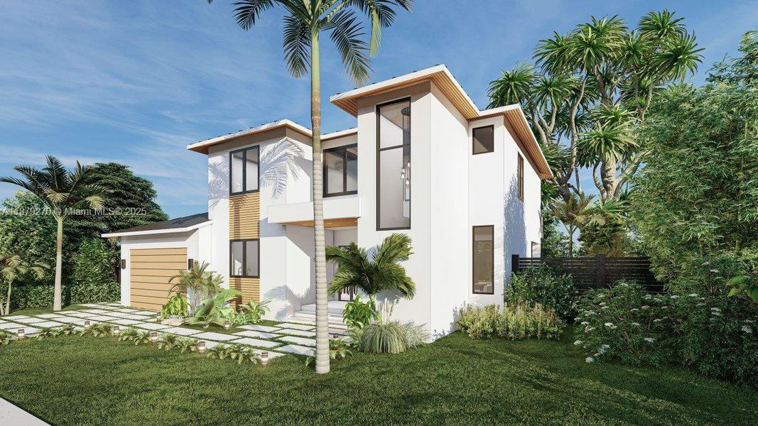 Front exterior of a new home in , North Miami, FL, highlighting curb appeal (Image 7). Front exterior of a new home in , North Miami, FL, highlighting curb appeal (Image 7).