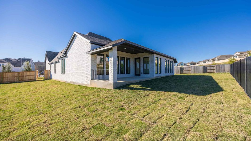 Exterior details and patio area of a home in Nolina 60', Georgetown (Image 3). Exterior details and patio area of a home in Nolina 60', Georgetown (Image 3).