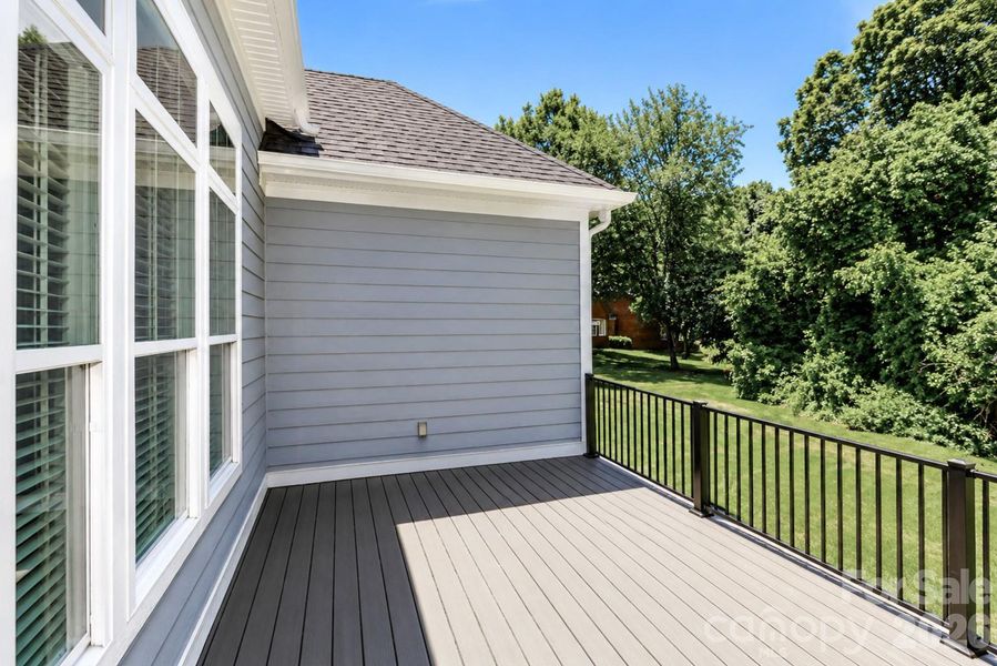 Exterior details and patio area of a home in , Statesville (Image 25).