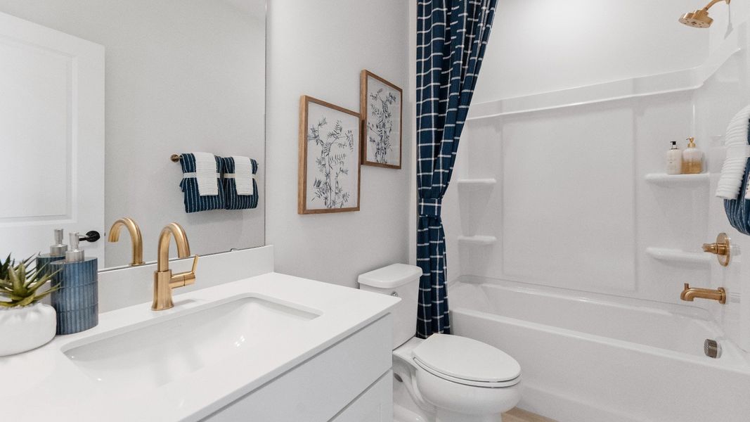 The Brockton Plan by DRB homes in Pineville, NC - Bathroom