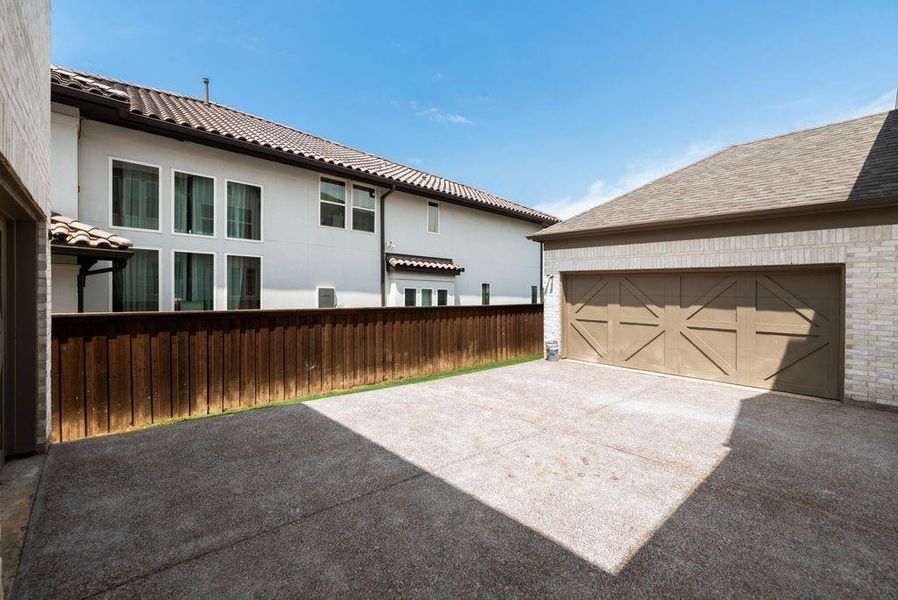 Exterior details and patio area of a home in Silverleaf Estates in Frisco, Frisco (Image 3).