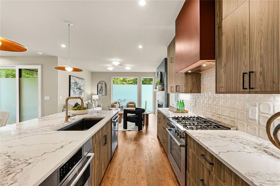 Furnished interior view inside a new home in , Atlanta (Image 12).