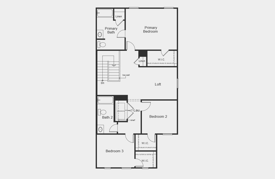 2D floor plan layout for the 1857 by KB Home in Nagel Crossing, San Antonio, TX (Image 6). 2D floor plan layout for the 1857 by KB Home in Nagel Crossing, San Antonio, TX (Image 6).